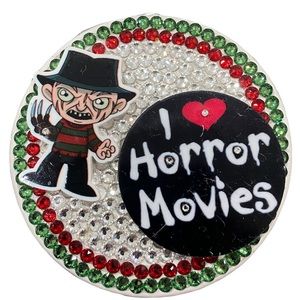 Custom made Freddy Krueger pocket mirror with rhinestones